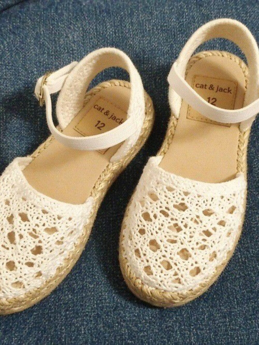 White Lace Espadrille Sandals